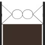 Biombo divisor de 6 paneles marrón 240x180 cm de vidaXL, Divisores de ambientes - Ref: Foro24-320712, Precio: 57,89 €, Descue...