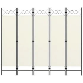 Divider screen with 5 panels white 200x180 cm by vidaXL, Room dividers - Ref: Foro24-320707, Price: 47,35 €, Discount: %
