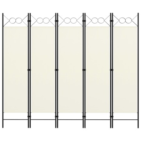 Biombo divisor de 5 paneles blanco 200x180 cm de vidaXL, Divisores de ambientes - Ref: Foro24-320707, Precio: 48,61 €, Descue...