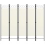 Biombo divisor de 5 paneles blanco 200x180 cm de vidaXL, Divisores de ambientes - Ref: Foro24-320707, Precio: 48,61 €, Descue...