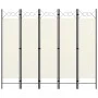 Divider screen with 5 panels white 200x180 cm by vidaXL, Room dividers - Ref: Foro24-320707, Price: 47,35 €, Discount: %