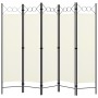 Biombo divisor de 5 paneles blanco 200x180 cm de vidaXL, Divisores de ambientes - Ref: Foro24-320707, Precio: 48,61 €, Descue...