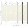 Divider screen with 5 panels white 200x180 cm by vidaXL, Room dividers - Ref: Foro24-320707, Price: 47,35 €, Discount: %