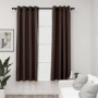 Cortinas opacas ojales look de lino 2 pzas gris topo 140x175 cm de vidaXL, Cortinas y visillos - Ref: Foro24-321200, Precio: ...
