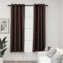 Linen look blackout eyelet curtains 2 pieces taupe 140x175 cm by vidaXL, Curtains and curtains - Ref: Foro24-321200, Price: 4...