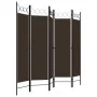 Biombo divisor de 5 paneles marrón 200x180 cm de vidaXL, Divisores de ambientes - Ref: Foro24-320708, Precio: 49,51 €, Descue...