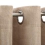 Cortinas opacas ojales look de lino 2 pzas beige 140x225 cm de vidaXL, Cortinas y visillos - Ref: Foro24-321209, Precio: 55,5...