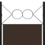 Biombo divisor de 5 paneles marrón 200x180 cm de vidaXL, Divisores de ambientes - Ref: Foro24-320708, Precio: 49,51 €, Descue...