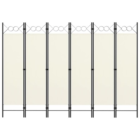 Biombo divisor de 6 paneles blanco 240x180 cm de vidaXL, Divisores de ambientes - Ref: Foro24-320711, Precio: 57,11 €, Descue...