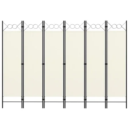 Biombo divisor de 6 paneles blanco 240x180 cm de vidaXL, Divisores de ambientes - Ref: Foro24-320711, Precio: 56,06 €, Descue...