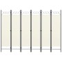 Biombo divisor de 6 paneles blanco 240x180 cm de vidaXL, Divisores de ambientes - Ref: Foro24-320711, Precio: 57,11 €, Descue...