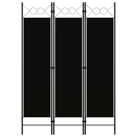 Biombo divisor de 3 paneles negro 120x180 cm de vidaXL, Divisores de ambientes - Ref: Foro24-320702, Precio: 32,05 €, Descuen...