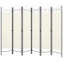 Biombo divisor de 6 paneles blanco 240x180 cm de vidaXL, Divisores de ambientes - Ref: Foro24-320711, Precio: 57,11 €, Descue...