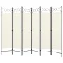 Biombo divisor de 6 paneles blanco 240x180 cm de vidaXL, Divisores de ambientes - Ref: Foro24-320711, Precio: 56,06 €, Descue...