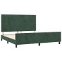 Estructura cama con cabecero terciopelo verde oscuro 180x200 cm de , Camas y somieres - Ref: Foro24-3125650, Precio: 304,92 €...