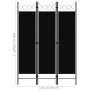 Biombo divisor de 3 paneles negro 120x180 cm de vidaXL, Divisores de ambientes - Ref: Foro24-320702, Precio: 32,05 €, Descuen...