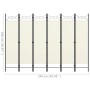 Biombo divisor de 6 paneles blanco 240x180 cm de vidaXL, Divisores de ambientes - Ref: Foro24-320711, Precio: 57,11 €, Descue...