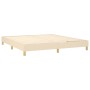 Cama box spring con colchón tela color crema 180x200 cm de , Camas y somieres - Ref: Foro24-3140478, Precio: 575,56 €, Descue...