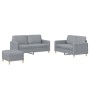 Juego de sofás con cojines 3 piezas tela gris claro de , Sofás - Ref: Foro24-3202094, Precio: 495,13 €, Descuento: %