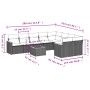 Set de sofás de jardín 10 pzas cojines ratán sintético negro de , Conjuntos de jardín - Ref: Foro24-3258710, Precio: 591,31 €...