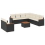 Set de sofás de jardín 10 pzas cojines ratán sintético negro de , Conjuntos de jardín - Ref: Foro24-3258507, Precio: 605,80 €...