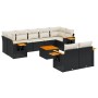 Set de sofás de jardín 10 pzas cojines ratán sintético negro de , Conjuntos de jardín - Ref: Foro24-3259536, Precio: 609,08 €...