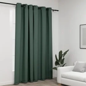 Cortina opaca con ojales look de lino verde 290x245 cm de vidaXL, Cortinas y visillos - Ref: Foro24-321187, Precio: 50,99 €, ...