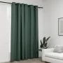 Cortina opaca con ojales look de lino verde 290x245 cm de vidaXL, Cortinas y visillos - Ref: Foro24-321187, Precio: 50,99 €, ...