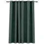 Cortina opaca con ojales look de lino verde 290x245 cm de vidaXL, Cortinas y visillos - Ref: Foro24-321187, Precio: 50,99 €, ...