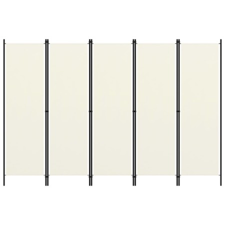 Biombo divisor de 5 paneles blanco 250x180 cm de vidaXL, Divisores de ambientes - Ref: Foro24-320723, Precio: 39,48 €, Descue...