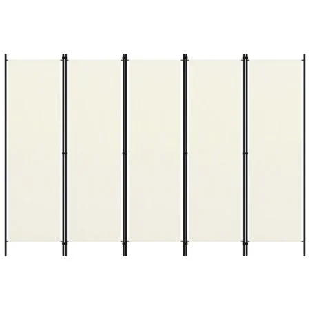 Biombo divisor de 5 paneles blanco 250x180 cm de vidaXL, Divisores de ambientes - Ref: Foro24-320723, Precio: 49,39 €, Descue...