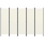 Biombo divisor de 5 paneles blanco 250x180 cm de vidaXL, Divisores de ambientes - Ref: Foro24-320723, Precio: 39,48 €, Descue...
