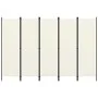 Biombo divisor de 5 paneles blanco 250x180 cm de vidaXL, Divisores de ambientes - Ref: Foro24-320723, Precio: 49,39 €, Descue...