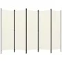 Biombo divisor de 5 paneles blanco 250x180 cm de vidaXL, Divisores de ambientes - Ref: Foro24-320723, Precio: 49,39 €, Descue...