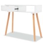 Mesa consola de madera maciza de pino blanca 80x30x72 cm en Mesas auxiliares | Comprar online en Foru.es