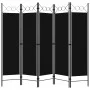 Biombo divisor de 5 paneles negro 200x180 cm de vidaXL, Divisores de ambientes - Ref: Foro24-320710, Precio: 49,45 €, Descuen...