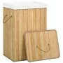 Cesto de ropa sucia de bambú 2 secciones 72 l de vidaXL, Cestas para ropa - Ref: Foro24-320739, Precio: 44,73 €, Descuento: %
