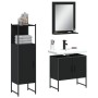 Set de muebles de baño 3 piezas madera contrachapada negro de , Muebles de baño - Ref: Foro24-3214344, Precio: 135,17 €, Desc...