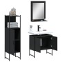 Set de muebles de baño 3 piezas madera contrachapada negro de , Muebles de baño - Ref: Foro24-3214344, Precio: 135,17 €, Desc...