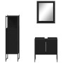 Set de muebles de baño 3 piezas madera contrachapada negro de , Muebles de baño - Ref: Foro24-3214344, Precio: 135,17 €, Desc...