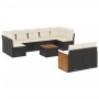 Set de sofás de jardín 10 pzas cojines ratán sintético negro de , Conjuntos de jardín - Ref: Foro24-3260376, Precio: 601,02 €...