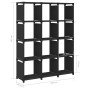Estantería de 12 cubos de tela negra 103x30x141 cm en Librerías y estanterías | Comprar online en Foru.es