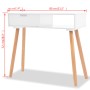 Mesa consola de madera maciza de pino blanca 80x30x72 cm en Mesas auxiliares | Comprar online en Foru.es