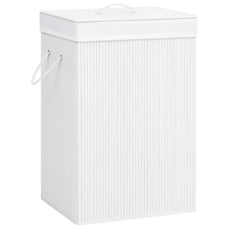 Cesto de la ropa sucia de bambú 2 secciones blanco 72 l de vidaXL, Cestas para ropa - Ref: Foro24-320743, Precio: 46,92 €, De...