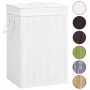 Cesto de la ropa sucia de bambú 2 secciones blanco 72 l de vidaXL, Cestas para ropa - Ref: Foro24-320743, Precio: 46,92 €, De...