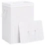 Cesto de la ropa sucia de bambú 2 secciones blanco 72 l de vidaXL, Cestas para ropa - Ref: Foro24-320743, Precio: 46,92 €, De...