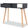 Mesa consola de madera maciza de pino 80x30x72 cm negra en Mesas auxiliares | Comprar online en Foru.es