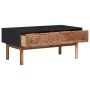 Mesa de centro de madera maciza de acacia y MDF 90x50x40 cm de vidaXL, Mesas de centro - Ref: Foro24-289908, Precio: 110,99 €...