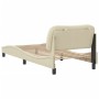 Estructura de cama con cabecero de tela color crema 80x200 cm de , Camas y somieres - Ref: Foro24-3207735, Precio: 133,89 €, ...