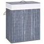 Cesto de la ropa sucia de bambú 2 secciones gris 100 l de vidaXL, Cestas para ropa - Ref: Foro24-320742, Precio: 31,67 €, Des...